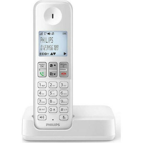 CORDLESS PHONES  D2501W-34 WHITE ME ΑΝΟΙΚΤΗ ΑΚΡΟΑΣΗ